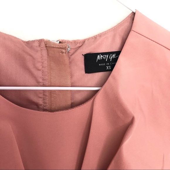 NASTY GAL Gathered Pink “Knot In Love” Crop Top - Picture 7 of 7